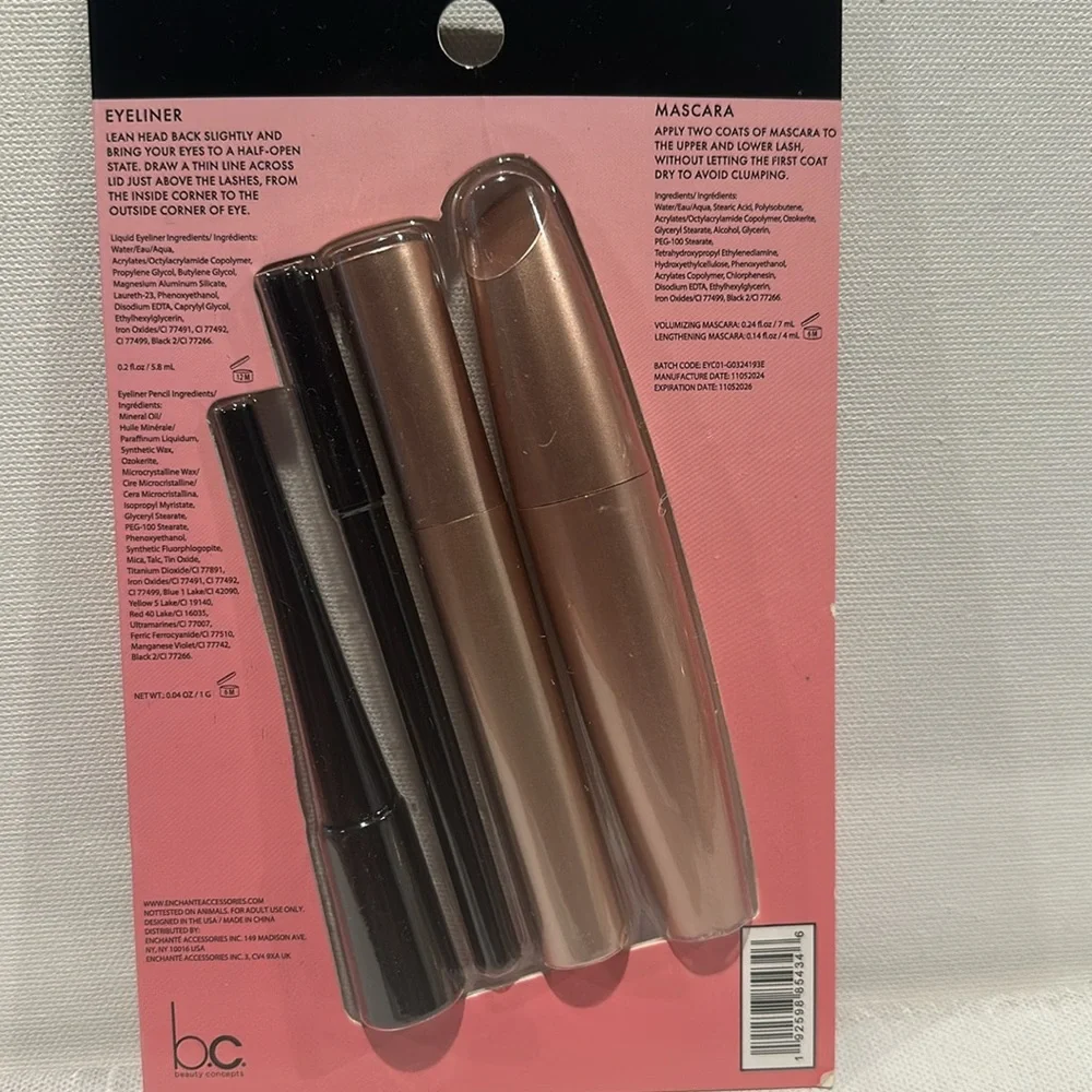 Beauty Concepts Eye Makeup Collection with Eye liners and Mascaras.